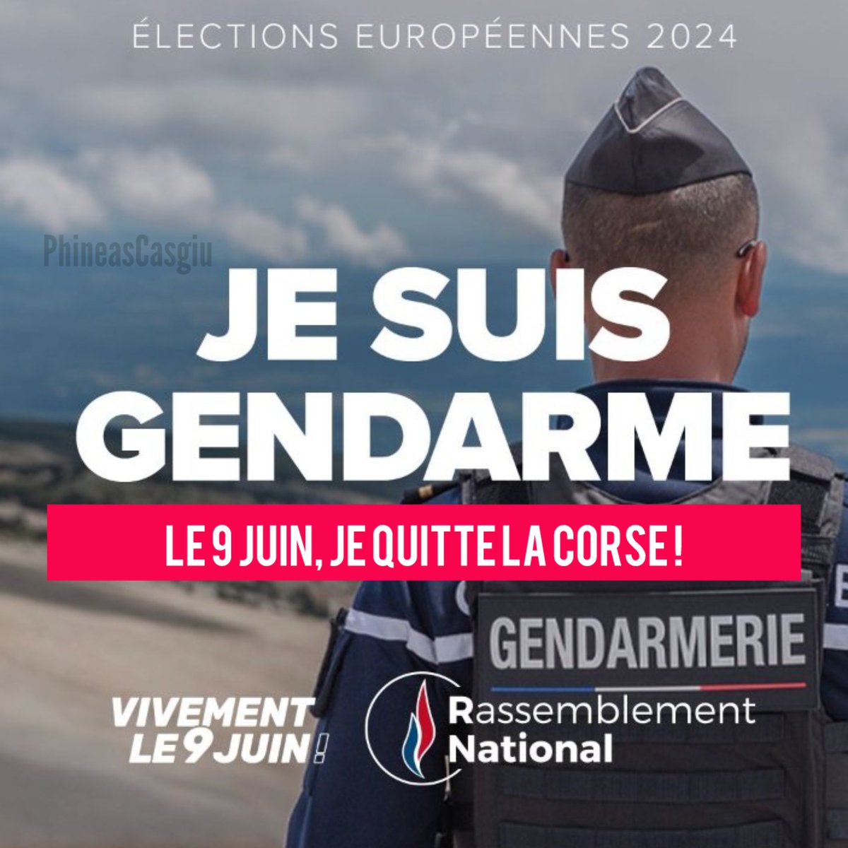 PhineasCasgiu's tweet photo. « Je suis gendarme » 

Le 9 juin je quitte la Corse ! https://t.co/wQPvndUz22
