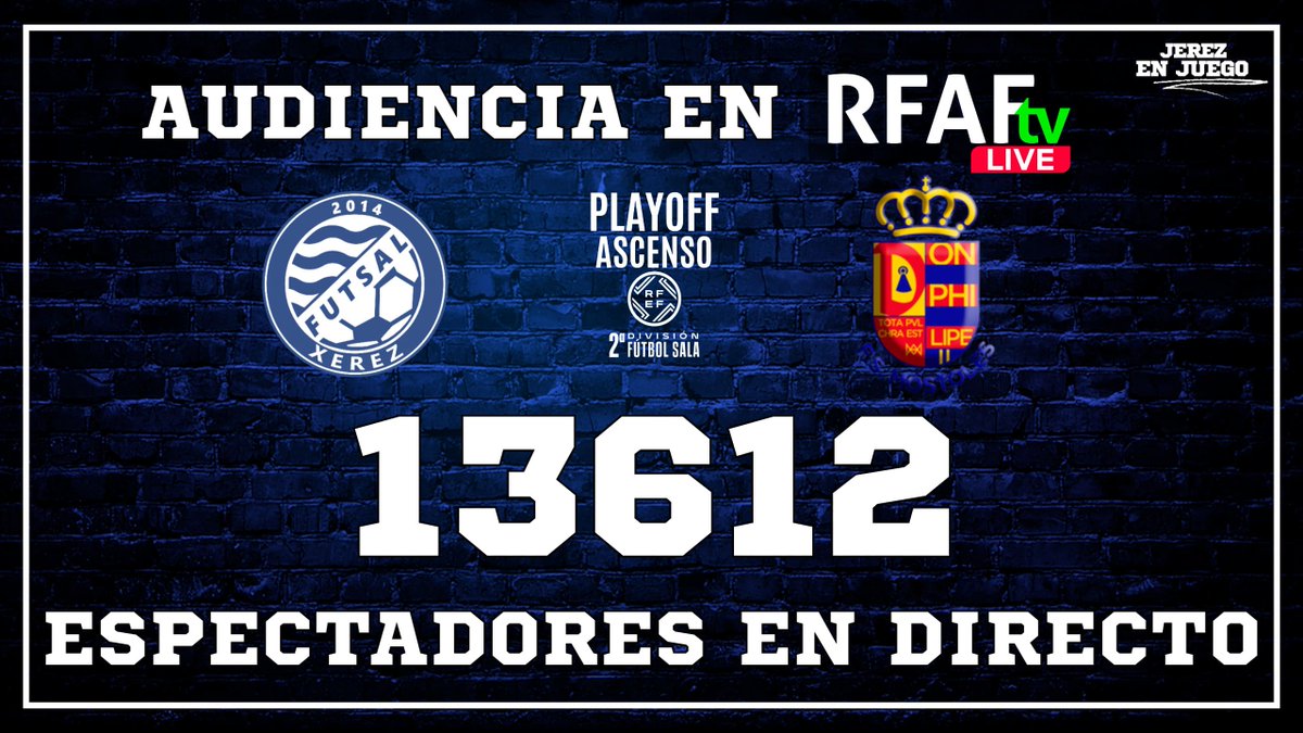juguemosdirecto's tweet image. 📊 𝐀𝐔𝐃𝐈𝐄𝐍𝐂𝐈𝐀 |  ¡¡𝟏𝟑𝟔𝟏𝟐 𝐄𝐒𝐏𝐄𝐂𝐓𝐀𝐃𝐎𝐑𝐄𝐒 𝐄𝐍 𝐃𝐈𝐑𝐄𝐂𝐓𝐎!! 👏👏👏

🏆  𝐏𝐥𝐚𝐲𝐨𝐟𝐟 𝐀𝐬𝐜𝐞𝐧𝐬𝐨 𝟐ª 𝐃𝐢𝐯𝐢𝐬𝐢𝐨́𝐧 𝐅𝐮́𝐭𝐛𝐨𝐥 𝐒𝐚𝐥𝐚 | 𝟐ª 𝐄𝐥𝐢𝐦𝐢𝐧𝐚𝐭𝐨𝐫𝐢𝐚 |𝐈𝐝𝐚
⚽️  @XerezDFC_Futsal 🆚 @1mostolesfs

#jerezenjuego #directos #Rfaftv