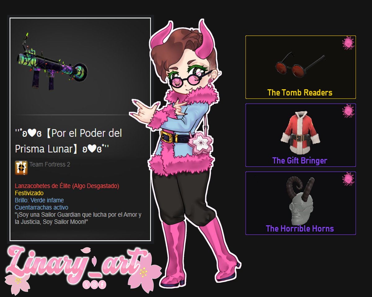 linary_art's tweet photo. #FixTF2 #savetf2 
soy una sailor soldier que lucha por tf2 y los crits, soy sailor linary y castigare los bots en nombre de la luna https://t.co/dThuuap0RD