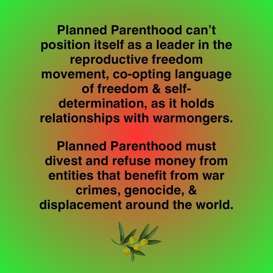 ReproJobs's tweet image. Planned Parenthood can't position itself as a leader in the reproductive freedom movement, co-opting language of freedom &amp;amp; self-determination, as it holds relationships with warmongers.