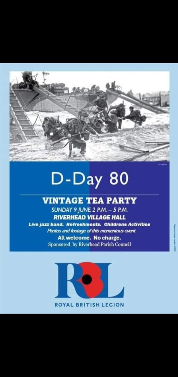RiverheadParish's tweet photo. 🫖Join us for our Vintage Tea Party🍰
Sunday 9th June, 2-5pm. Details below 👇

#DDay80 #RiverheadKent #Sevenoaks https://t.co/AW3F1tnUR9