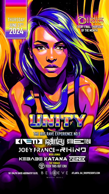 Unity Rave for my Birthday 🎉 a lot of great local artists on the Lineup!! Get your tickets 🎟️ @irispresents
