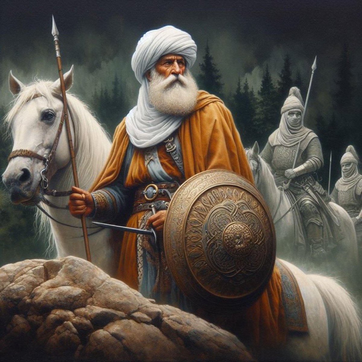 rii22i's tweet photo. هل من مبارز؟

حدث عبدة المروزي قال : كنا في سرية مع عبد الله بن المبارك في بلاد الروم ، فصادفنا العدو ،فلما التقى الصفان خرج رجل من الروم أوتي بسطة في الجسم ويحمل سلاحاً عظيماً يدعو إالى المبارزة ويقول: «هل من مبارز؟ https://t.co/uZkJPNsqeJ