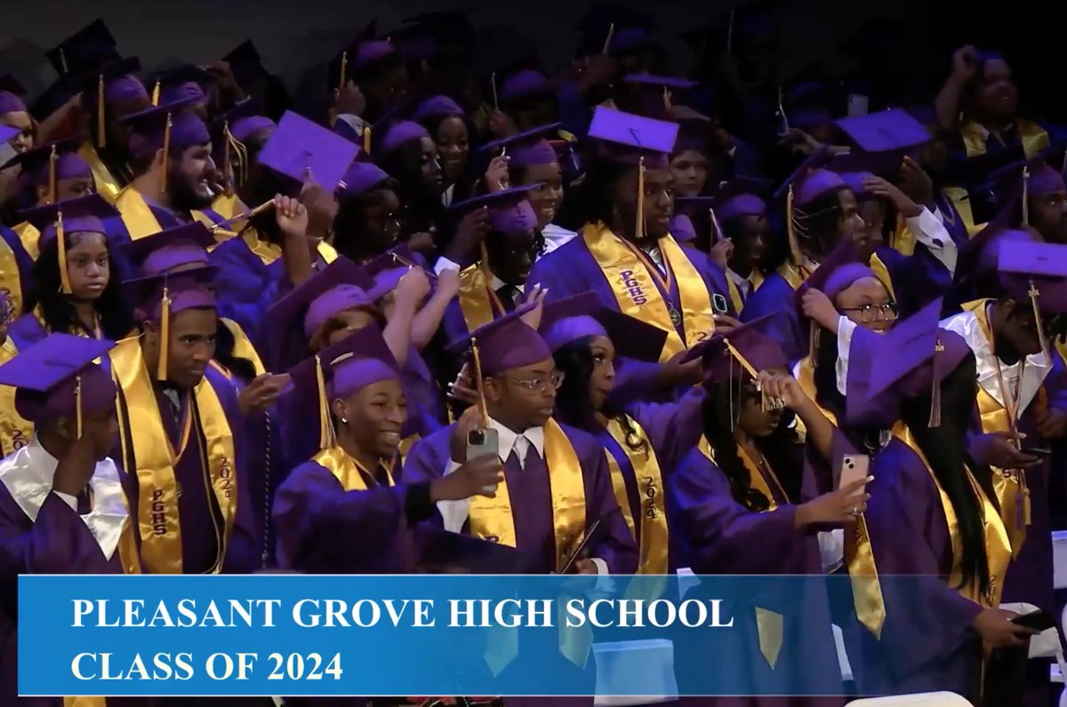 JEFCOED's tweet photo. Pleasant Grove High School graduates, you did it! 🎓👏 As you bid farewell to high school and step into the world beyond, know that you have the knowledge and skills to succeed. Congratulations, and may your future be filled with endless possibilities! #ClassOf2024 @pghs_spartans https://t.co/QDCXTMlBgF