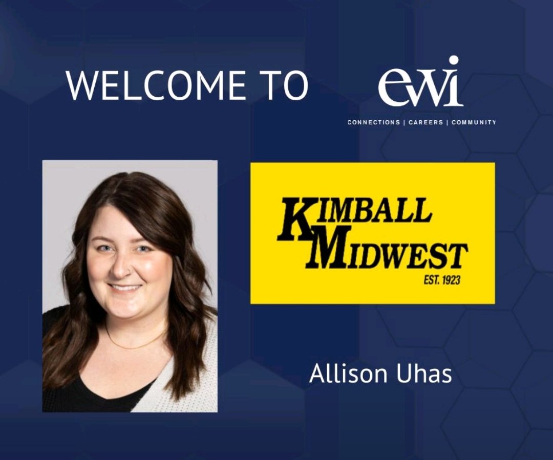 EWICBus's tweet photo. 📢 Attention! New Member Alert! 📢 

Please join us in welcoming Allison Haus representing @KimballMidwest to our Columbus Chapter!

We are all looking forward to you being a member of our organization.  

Reach out to Allison to say hello!

#ewi #Membership #ExecutiveWomen https://t.co/MPLlApEOkb