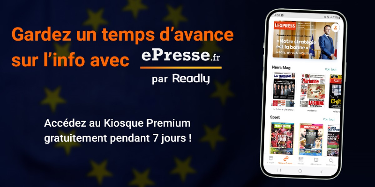 ePressefr's tweet photo. Gardez un temps d'avance sur l'info avec @ePressefr.
Inscrivez-vous et lisez la presse gratuitement sans engagements pendant 7 jours ! #Européenne #ElectionsEuropéennes2024  
https://t.co/3jcG0ziCl1 https://t.co/LgvHd6y5Jp