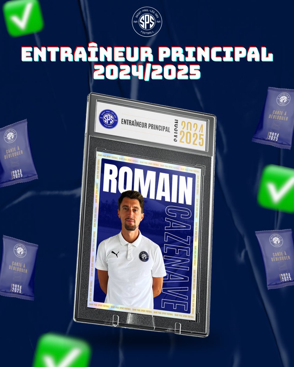 spsfoot40's tweet photo. Romain Cazenave, 𝒏𝒐𝒖𝒗𝒆𝒍 𝒆𝒏𝒕𝒓𝒂𝒊̂𝒏𝒆𝒖𝒓 𝒑𝒓𝒊𝒏𝒄𝒊𝒑𝒂𝒍 𝐑𝟏 ✅

Romain continue l'aventure avec le club et aura la responsabilité de l'équipe A la saison prochaine !

Il sera également à la tête de la formation du foot à 11 🤝🏻

#GrandirEnsemble https://t.co/0jOK8W7KBY
