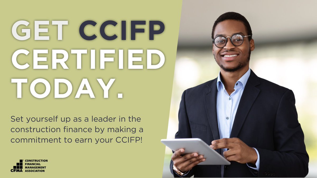 By making a commitment to earn your Certified Construction Industry Financial Professional (CCIFP) designation, you're taking the next step toward greatness in construction financial management. Sign up now and get resources along the way ➤ ccifp.cfma.org/pledge