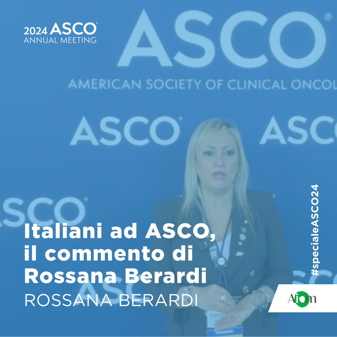 Il grande risultato della ricerca scientifica italiana all’ASCO24. Ne parliamo su AIOM Tv con @rossana_berardi , Membro della Giunta Nazionale AIOM: youtu.be/nRA61UHdD88 #ASCO24 @ASCO