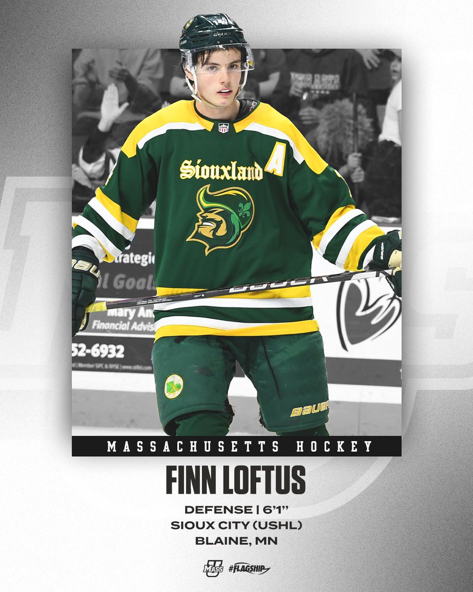 Our next incoming freshman is a 6'1" left-shot defenseman out of <a href="/Musketeerhockey/">Sioux City Musketeers</a> and the <a href="/USHL/">USHL</a> 

Please join us in welcoming <a href="/finnloftus04/">Finn Loftus</a> 👏

🔗: tinyurl.com/2yjqyhk4

#NewMass X #Flagship🚩