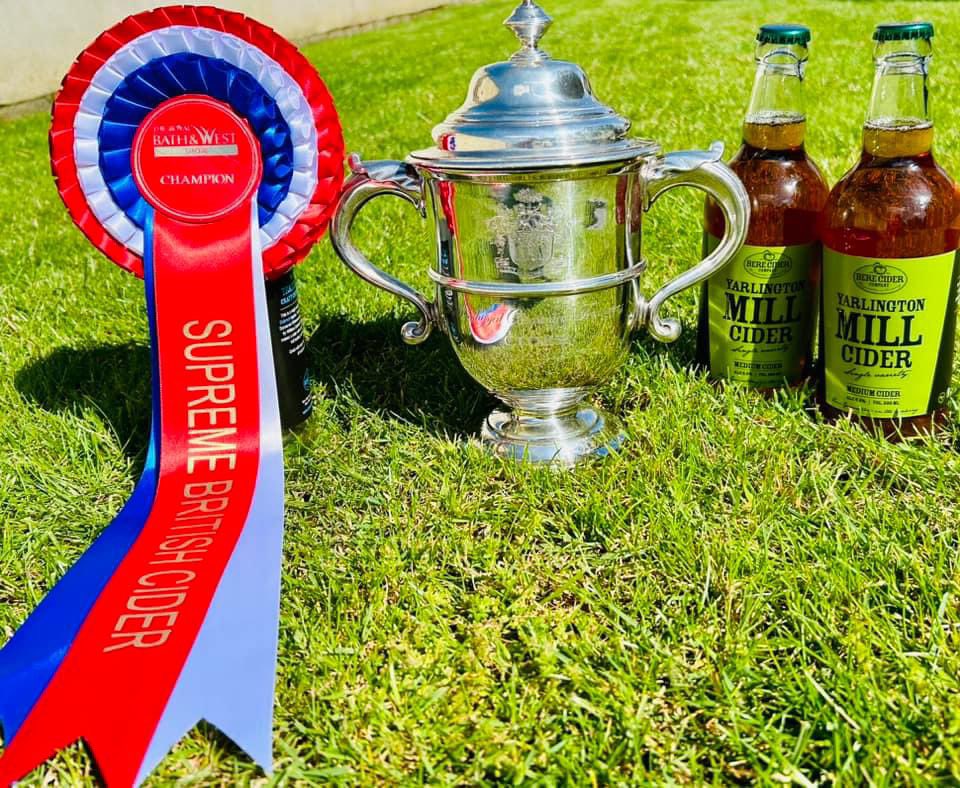 BereCiderCo's tweet photo. WE ARE DELIGHTED TO ANNOUNCE THAT OUR CIDER WAS CROWNED SUPREME CHAMPION AT THE RECENT BRITISH CIDER COMPETITION AT THE ROYAL BATH AND WEST SHOW. OUR THANKS GO OUT TO ALL THE TEAM HERE THAT HELPED US WITH THIS AMAZING ACHIEVEMENT. #royalbathandwestshow #cider 
 #yarlingtonmill https://t.co/IkNjK3R9hy