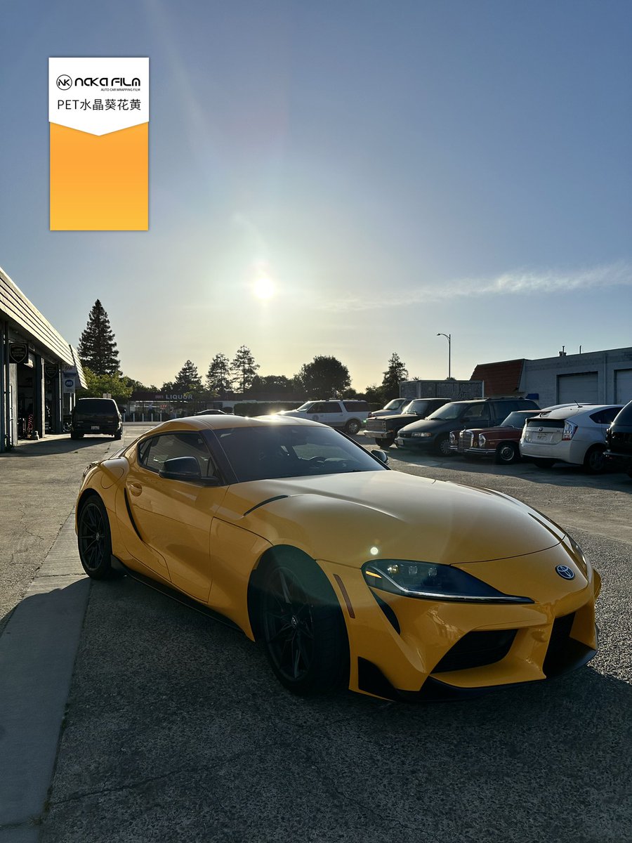 NakafilmUS's tweet photo. Naka Film Super Gloss Sunflower Yellow

#car #carwrap #carwrapping #vinylwrap #vinylwrapping #nakafilm #nakafilmus #tiffanyblue #autodetailing #yellow #fresh #young #fashion #color #gloss #supergloss #modification https://t.co/HsHcD1O1f9