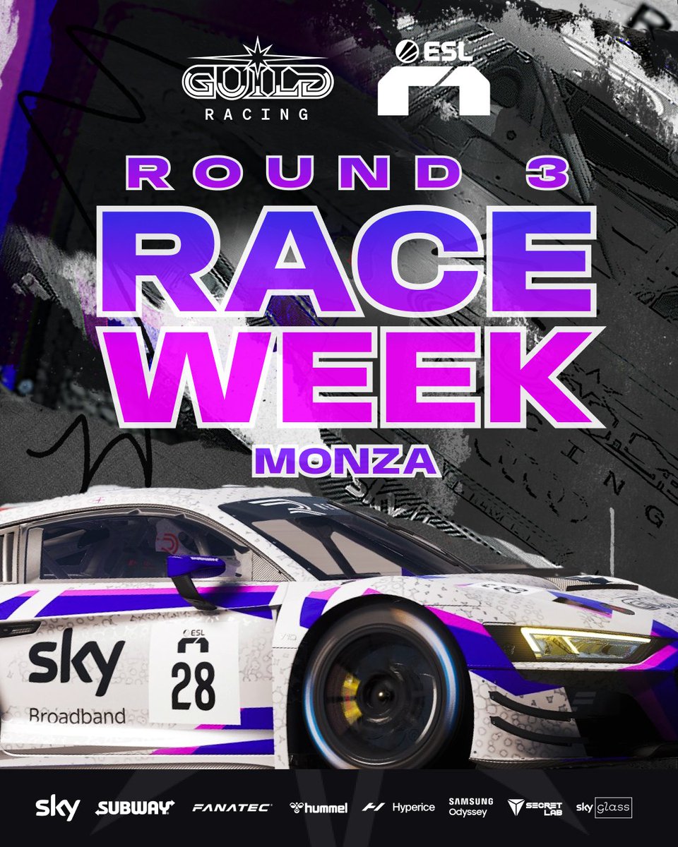 Guild Gaming (@guildesports) on Twitter photo π RACE WEEK! π
Round 3 of <a href="/esl_r1/">ESL R1</a> will see #GuildRacing take on the historic Monza Circuit!
Join us this Friday π₯
<a href="/JaaamesBaldwin/">James Baldwin</a> β
<a href="/bonohuis/">Bono Huis</a>β
<a href="/markopejic14/">Marko Pejic</a> β
<a href="/matt_emery/">Matt Emery</a> β
#GILD #ESLR1 #EWC π RACE WEEK! π
Round 3 of <a href="/esl_r1/">ESL R1</a> will see #GuildRacing take on the historic Monza Circuit!
Join us this Friday π₯
<a href="/JaaamesBaldwin/">James Baldwin</a> β
<a href="/bonohuis/">Bono Huis</a>β
<a href="/markopejic14/">Marko Pejic</a> β
<a href="/matt_emery/">Matt Emery</a> β
#GILD #ESLR1 #EWC