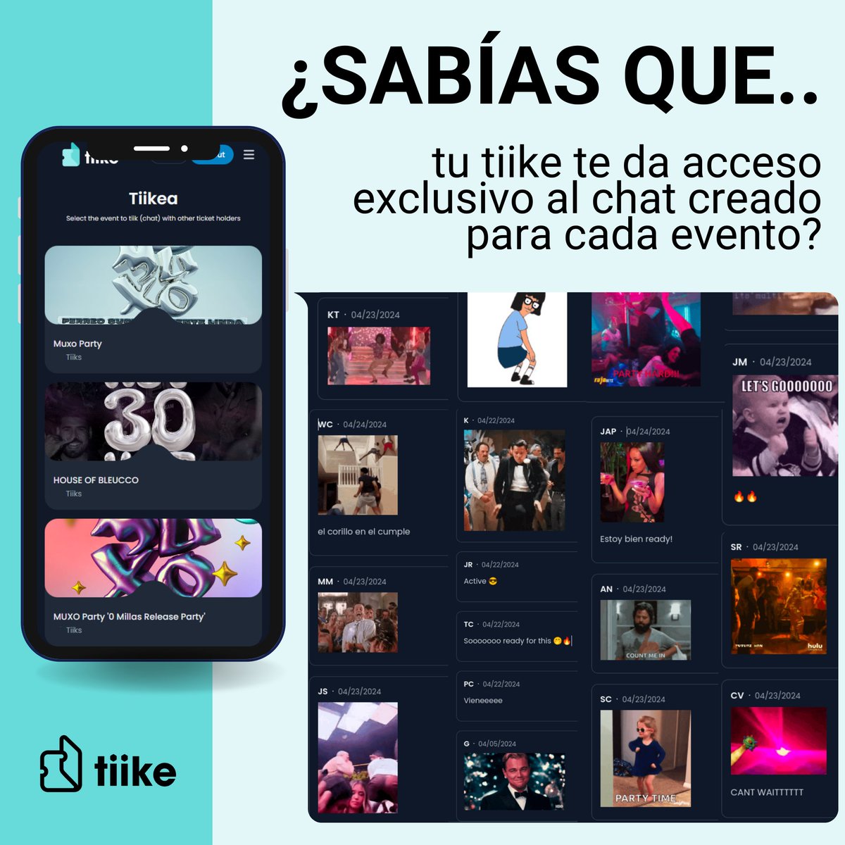 Mas allá de la experiencia que te llevas de un evento también se crean conexiones, por eso cada boleto en #tiike te da acceso al chat donde pues conectar con personas antes, durante y luego del evento. 

#eventos #eventospuertorico