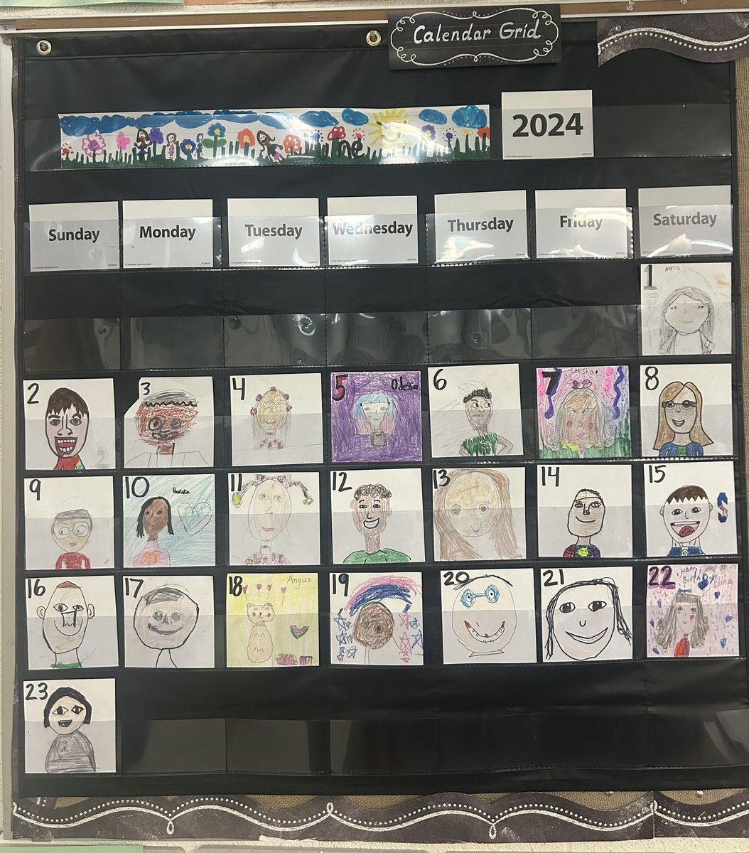 MrsSiegel2's tweet image. We made our own class Calendar Grid for the last month of school! #BridgesMath #classroomcommunity