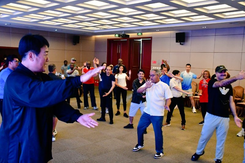 ABPInfos's tweet photo. 55. #China-#Martial_art: Initiation to #Tai_Chi, a centuries-old art also called #Taijiquan, which has been recognized by @UNESCO as a World's Intangible Cultural Heritage since 2020. 
@AmbChineBurundi 
@CGTNOfficial 
@XHNews https://t.co/1UTRwoHJ2k