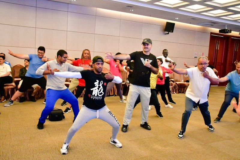 ABPInfos's tweet photo. 55. #China-#Martial_art: Initiation to #Tai_Chi, a centuries-old art also called #Taijiquan, which has been recognized by @UNESCO as a World's Intangible Cultural Heritage since 2020. 
@AmbChineBurundi 
@CGTNOfficial 
@XHNews https://t.co/1UTRwoHJ2k