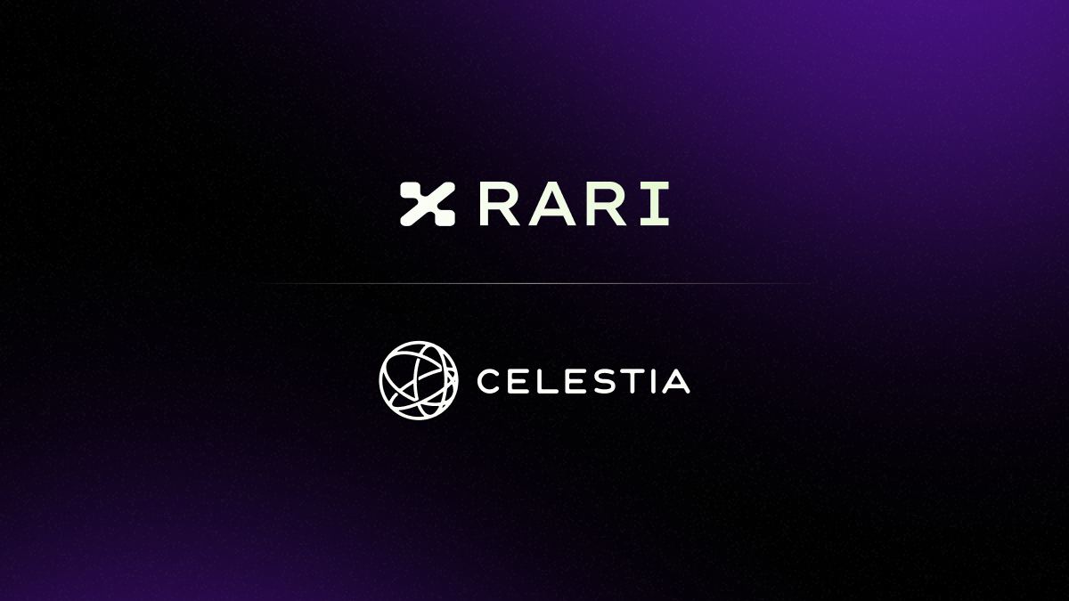 1/3 RARI Chain with @CelestiaOrg underneath ✨

We are thrilled to announce the upcoming migration to use @CelestiaOrg, the leading modular DA layer.