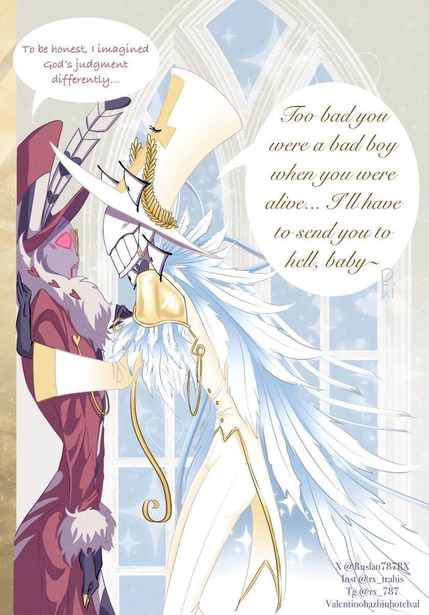 Ruslan787RX's tweet photo. Valentino Hazbin Hotel  and os God 
My new art 
#HAZBINHOTEL #hazbinehotelfanart #hazbin_hotel #HazbinHotelVal #Hazbinhotelvalentino #HazbinHotelValentino #hazbinhotelvalention #val #god #valentino #valentinohazbinhotel #hazbinehotelgod #MothStatic #StaticMoth #HazbinHotelArt https://t.co/z6iiZzjRc0