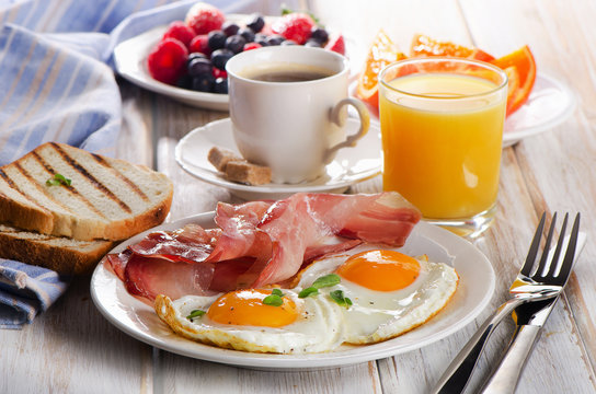 Breakfast is a peaceful moment for me, so I never have the radio on, no music, no noise around. The only noise that is permitted is people's voices. It's a way for me to wake up without too much of a high speed feeling.
