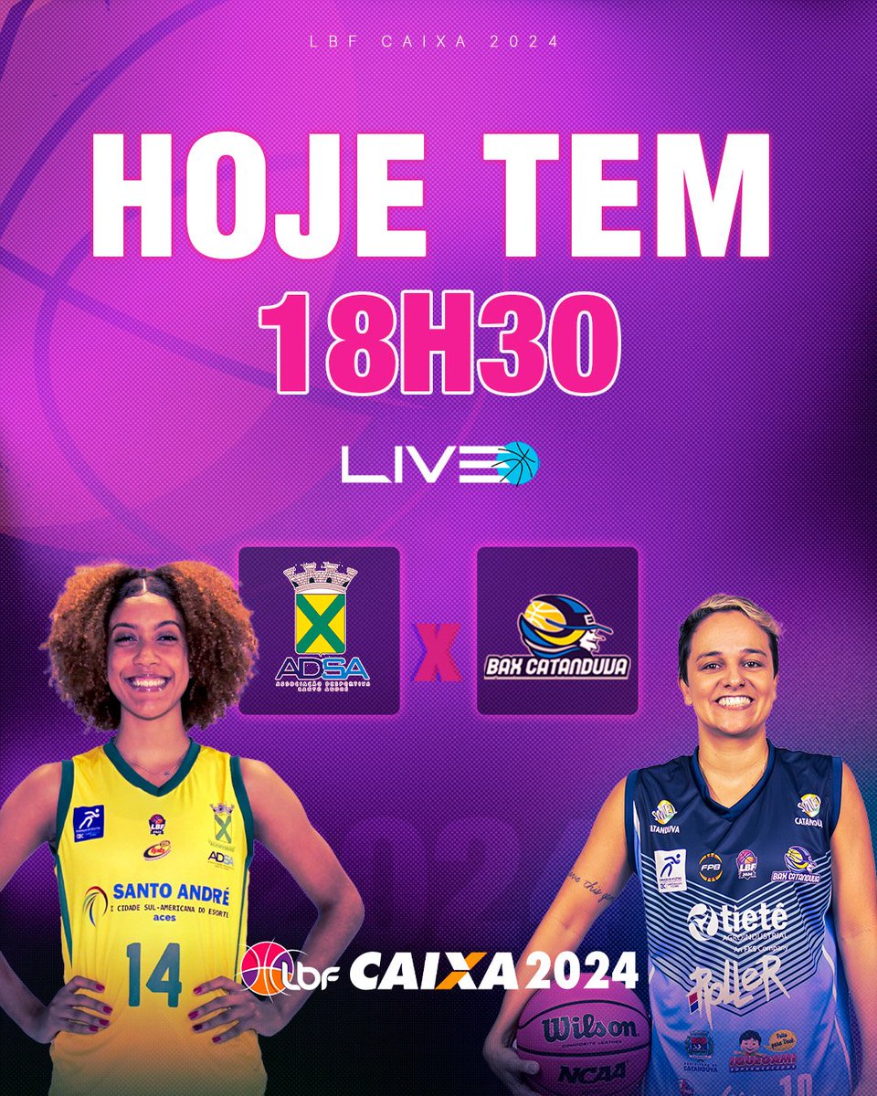 SEGUNDA TRIPLA NA LBF CAIXA! 

Em casa, a AD Santo André busca confirmar a 4ª posição contra o <a href="/BaxCatanduva/">Bax Catanduva</a>, que se despede da temporada!

Vá ao ginásio ou acompanhe ao vivo com a transmissão exclusiva do <a href="/livebsktbr/">Live Basketball BR 🏀🇧🇷</a>!