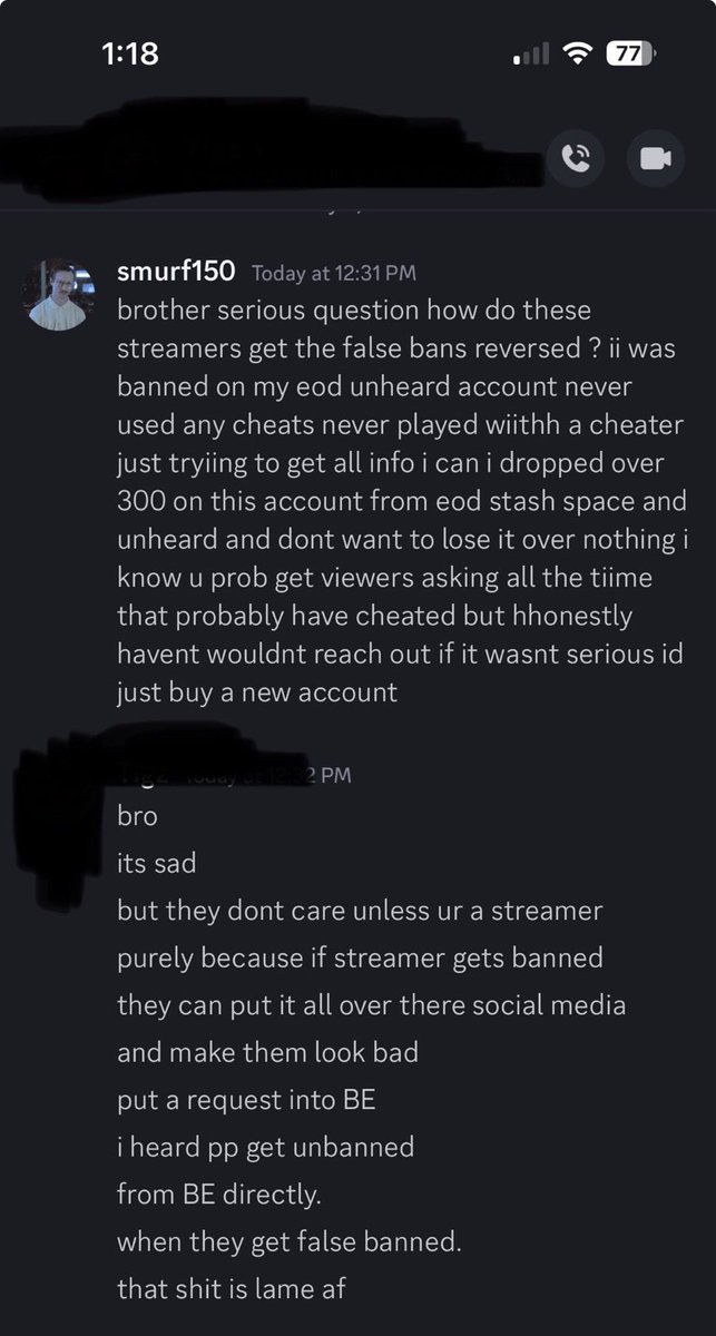 Carm1793's tweet photo. @nikgeneburn @tarkovarena And my so called cheater stats please check Your dms AND A DIRECT MESSAGE FROM ONE OF YOUR STREAMERS SAYING THEY GET SOECIAL TREATMENT https://t.co/HxqcIAR6Pf