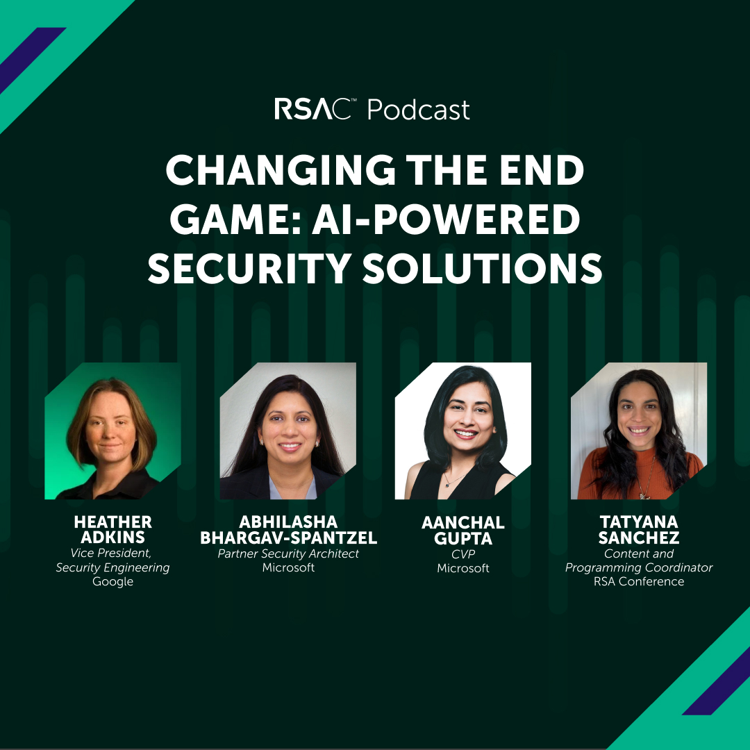 OneRSAC's tweet photo. Leaders from @Microsoft and @Google, including @nchlgpt and @argvee, shared insights on how #AI can improve security efficiencies for the entire product lifecycle in this #RSAC Podcast episode. https://t.co/EIcMz5FD7e https://t.co/AWAETHIbpr