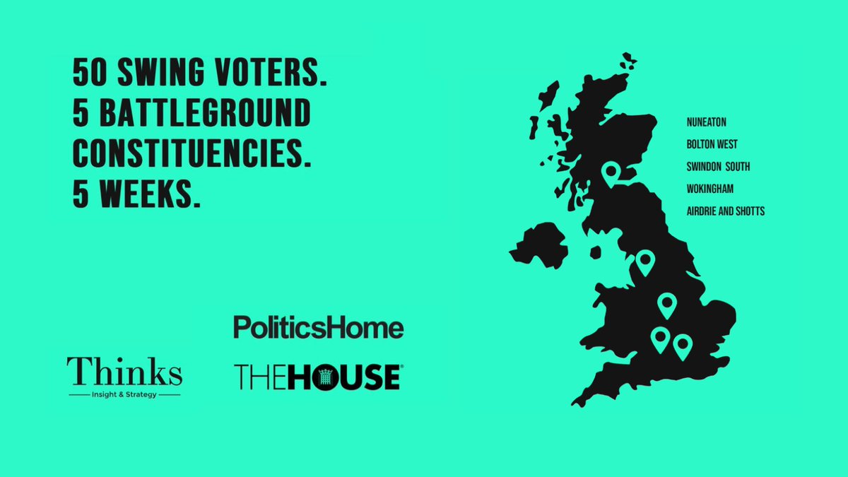 adampayne26's tweet image. Exciting @politicshome news!

In partnership with friends @ThinksInsight, we're tracking swing voters in 5 GE battlegrounds (pictured) between now and election day

A regular stream of qualitative data showing how voters are feeling about the campaign

politicshome.com/news/article/f…