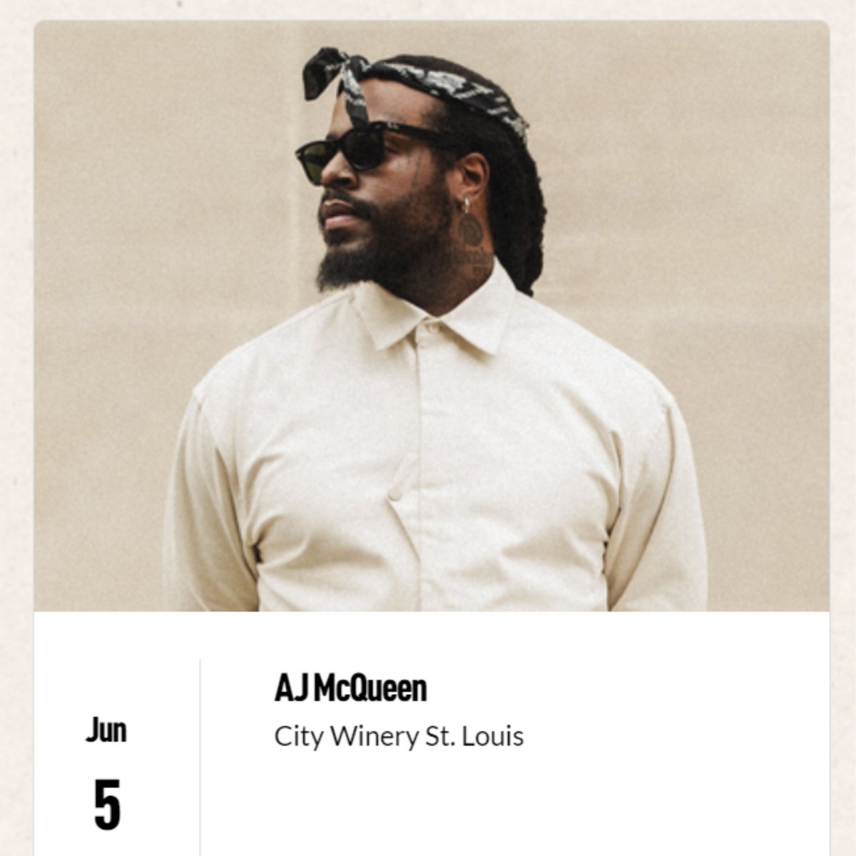 vintagevinylSTL's tweet photo. Looking for some summer weeknight plans?
Go see some live blues music!
AJ McQueen
Wed Jun 5 at 7:30 PM / 6:00 PM Doors
Tab Benoit
Thu Jun 6 at 7:30 PM / 6:00 PM Doors
Tickets available @citywinerystl
#livemusic #ajmcqueen #tabbenoit #bluesmusic #citywinerystl #vintagevinyl https://t.co/EmG0FOULLK