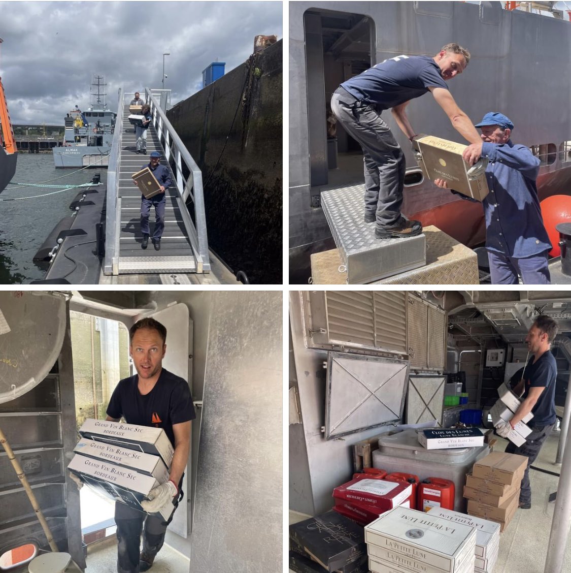 PolarPodExpe's tweet photo. C’est bientôt le départ direction Svalbard pour une nouvelle saison en Arctique !

Les équipes et même Jean-Louis sont là pour stocker les ressources de la saison. Ici chargement du vin.

https://t.co/Ii8L6Zxqot

 : ©️7c

#Boat #Science  #Aventure  #voilier #arctic #perseverance https://t.co/DS2flItP3M