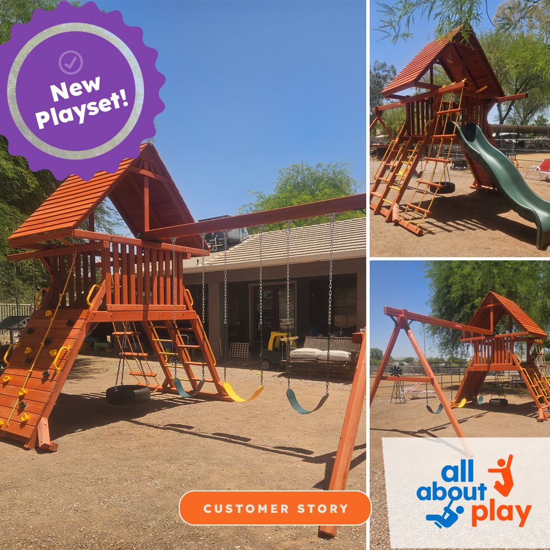 Exciting News for the Bradley Family!

We've just completed the assembly of their stunning Lion's Den playset with a wood roof! 🦁 

Explore our range of customizable playsets today!

#AllAboutPlay #Woodplay #LionsDen #PlaysetFun #BackyardAdventures #FamilyTime #ShopLocal 🌳🏡🛝