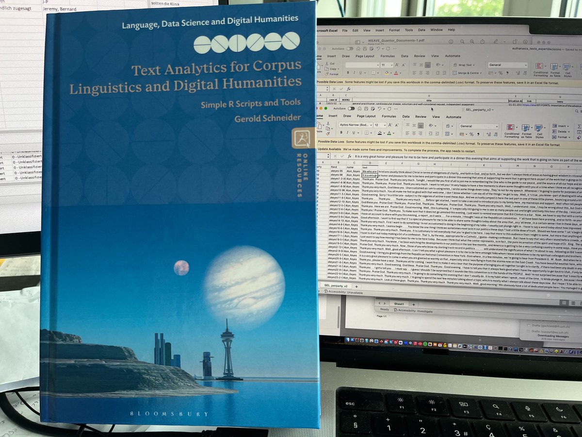 My book "Text Analytics for Corpus Linguistics and Digital Humanities" has just been published :-) 
bloomsbury.com/uk/text-analyt…
It's a course book teaching R, text analytics, digital humanities with hands-on experiments and has a website with scripts, resources, corpora and tools