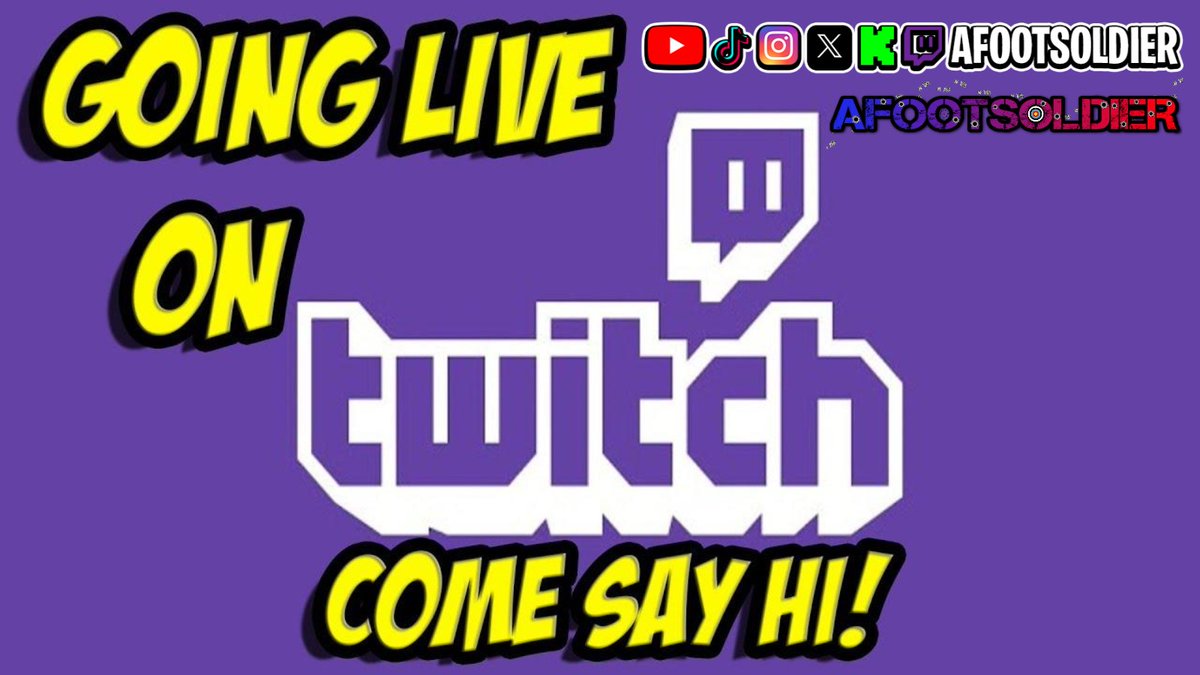 back to business for a week of grinding discussions and future xdefiant stuff gets you twitching ;) be kind be diffy stay blessed #footclan noti gang and everyone that stops in appreciate yall twitch.tv/afootsoldier live in 1 hour