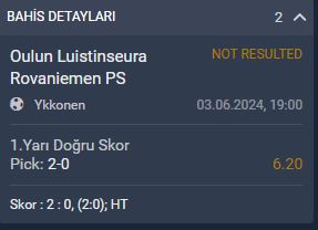 İlk maç tamam şimdi sıra diğerinde Tşkler @BetBrainiac1