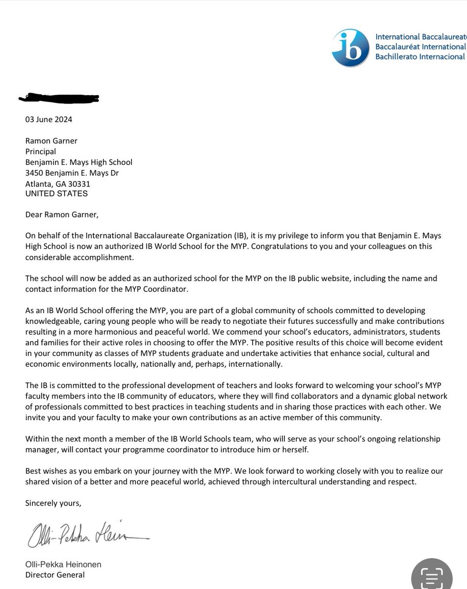 Dr. Ramon Garner (@bemayspride) on Twitter photo It’s official! <a href="/APSMaysRaiders/">APS Mays Raiders</a> is an International Baccalaureate (IB) World school for the Middle Years Programme (MYP)! Shout out to <a href="/JasmonShatorri/">Jasmon Smith</a> and <a href="/Ms_LMorgan/">LaToya Howard</a> for your hard work in making this happen for our school community. Next up, DP authorization! #ACTION It’s official! <a href="/APSMaysRaiders/">APS Mays Raiders</a> is an International Baccalaureate (IB) World school for the Middle Years Programme (MYP)! Shout out to <a href="/JasmonShatorri/">Jasmon Smith</a> and <a href="/Ms_LMorgan/">LaToya Howard</a> for your hard work in making this happen for our school community. Next up, DP authorization! #ACTION