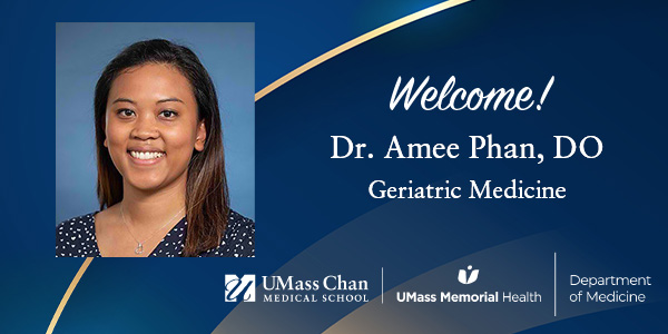 UMass_Medicine's tweet photo. The Department of Medicine is excited to welcome Dr. Amee Phan to the Division of Geriatric Medicine! Learn more about Dr. Phan by visiting our website! 

https://t.co/N6z5ZOWWgQ https://t.co/H1BXWAvIXT