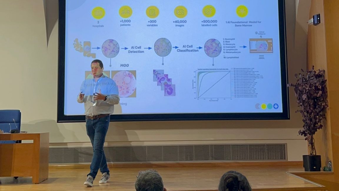 Fue un orgullo participar en el #SmartHealthHackathon donde nuestro compañero David Brau compartió cómo en Spotlab empleamos la IA para potenciar el diagnóstico y tratamiento de las enfermedades hematológicas, con el objetivo de generar un impacto clínico positivo 💪🏻