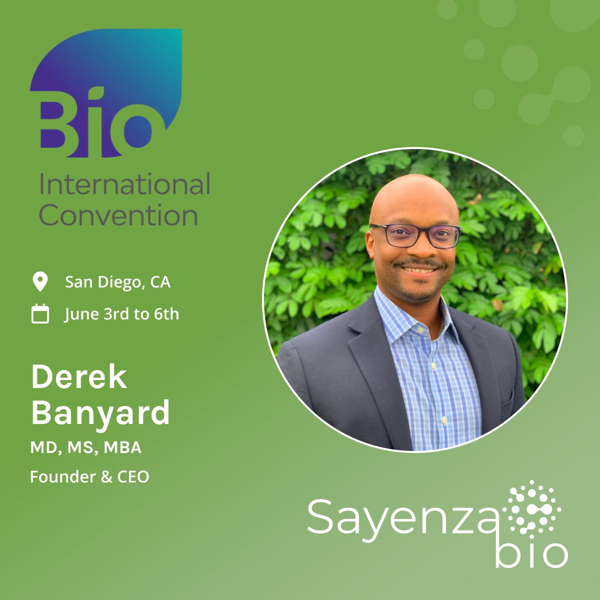 dbanyard's tweet photo. I'm here in beautiful San Diego representing @SayenzaBio for the @IAmBiotech conference!

If I look a little sluggish, it's not because I'm disinterested 😅. I literally just touched down via red-eye returning from my 10-year wedding anniversary European getaway. 

#BIO2024 https://t.co/c91UhyEaEV