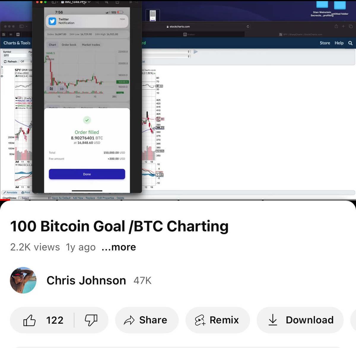 Over a year ago I hit my goal of 100 Bitcoin 

The price of Bitcoin was $16,800 when I finished the 100 BTC race

We’re at $69,000 per coin now… 

Go watch this video to hear what I had to say back then