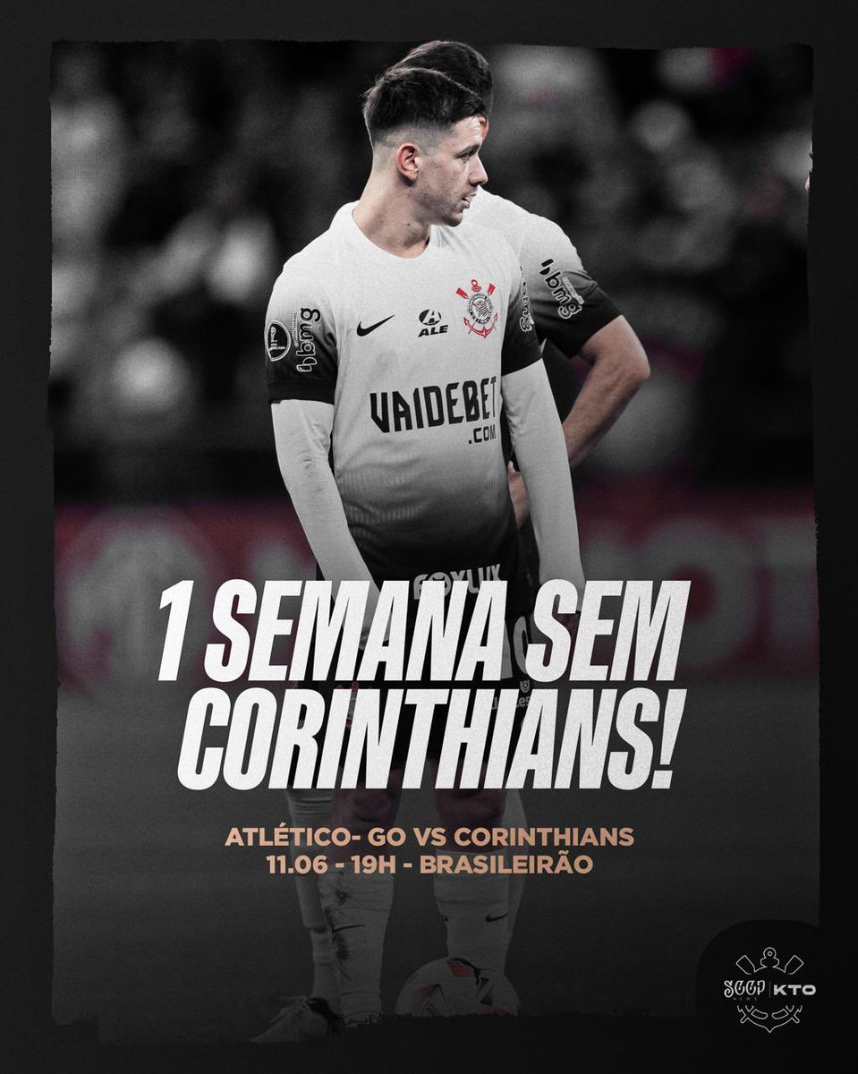 _sccpnews's tweet photo. ⚫️⚪️ | O Corinthians só voltará a jogar no dia 11/06, contra o Atlético-GO pelo Brasileirão.

Logo, teremos uma semana sem ver o Timão em campo. https://t.co/HQCC6aDSTJ