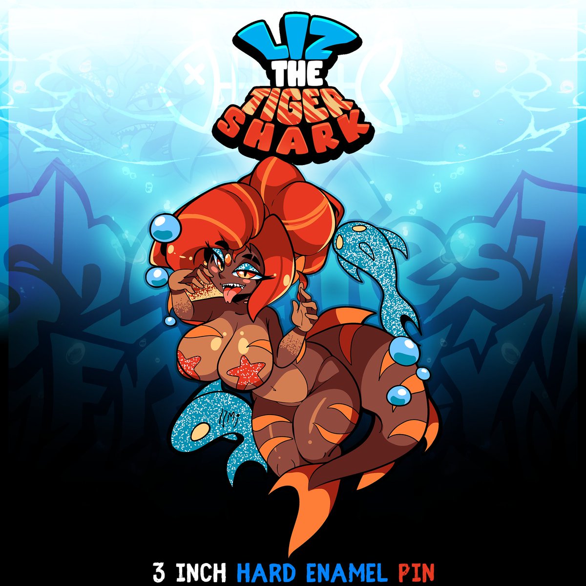 CapnCriggs's tweet photo. GRAB A TIGER SHARK LIZ PIN! You can grab her on the Kickstarter!!! https://t.co/tALAGAp4Ht
