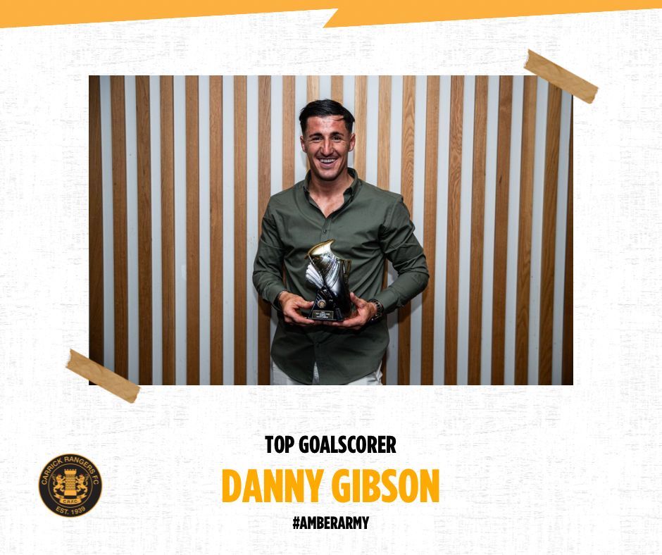 𝟮𝟬𝟮𝟯/𝟮𝟰 𝗔𝗪𝗔𝗥𝗗𝗦 🏆 Danny Gibson received four awards at our End of Season Dinner at Ten Square Hotel… 🟠 Player of the Year ⚫️ S76 Player of the Year 🟠 Players’ Player of the Year ⚫️ Top Goalscorer 👉 bit.ly/CRFCAwards2324