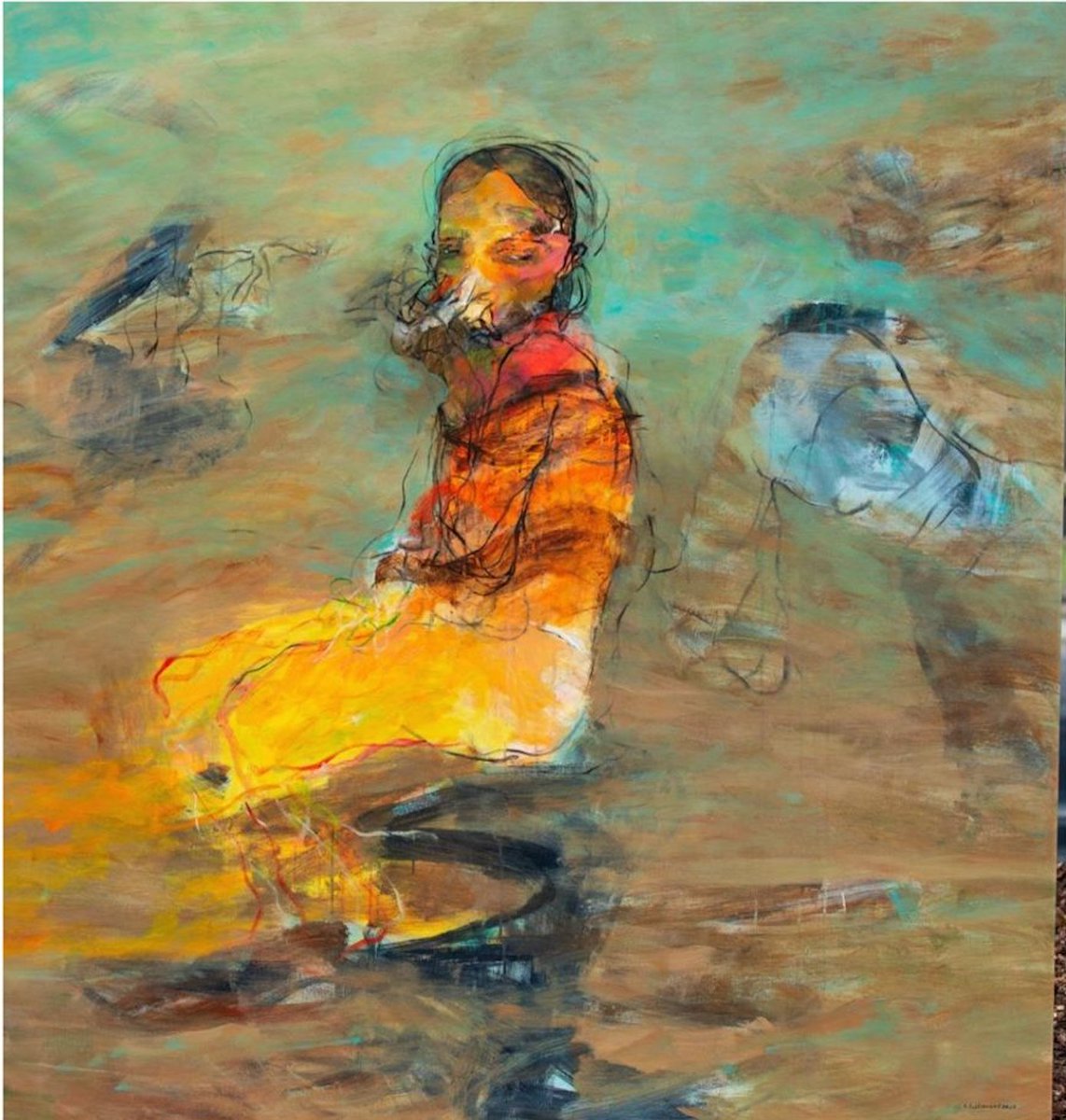 Adel Dauood, Portrait, 2020

Dauood's work explores his personal experiences and broader social issues.

Available now. DM us for more information.

#painting #artcollection #contemporaryartist #art #emergingartist