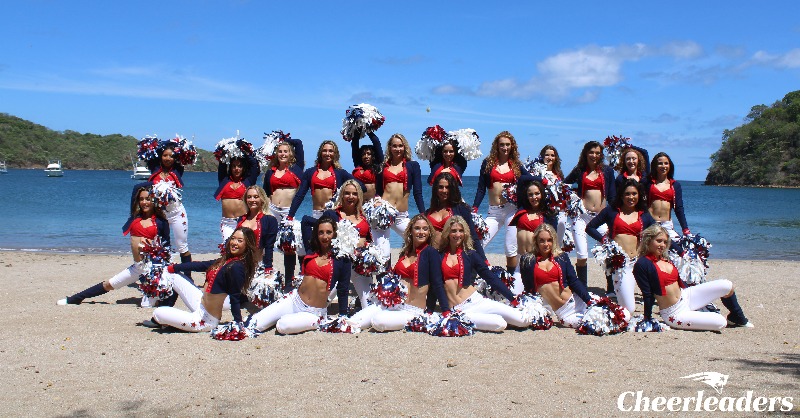 PatsCheer's tweet photo. Patriots Cheerleaders Calendar Trip Day 6 Photos: