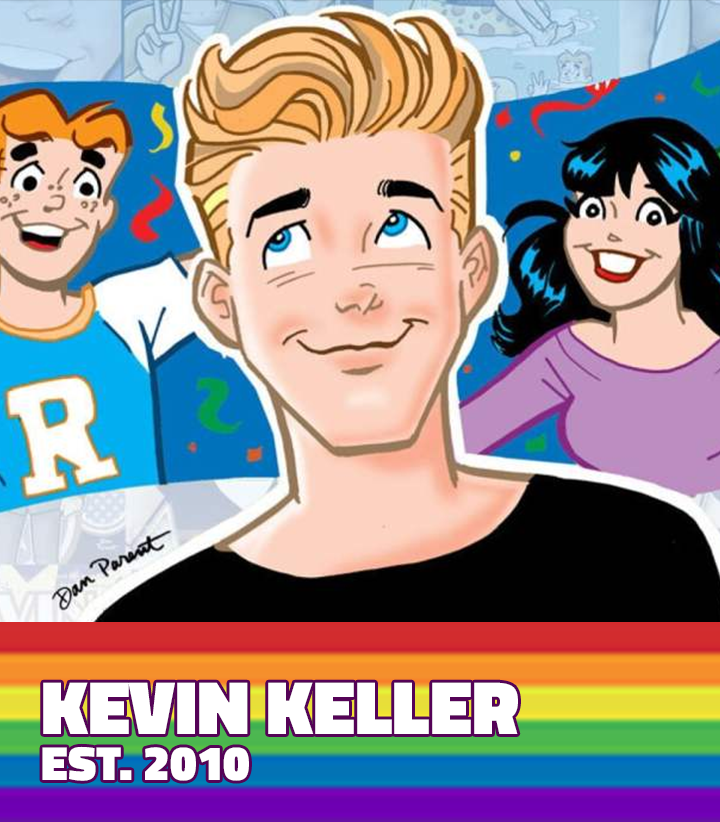 RoseCityCC's tweet photo. 🏳️🌈 Happy #PrideMonth! Today we're highlighting the first openly gay character in the Archie Comics universe, #KevinKeller!
He was created by comic book writer and artist, @parentdaniel, who you can meet in Artist Alley at #RCCC 2024! https://t.co/KvgueaZPog