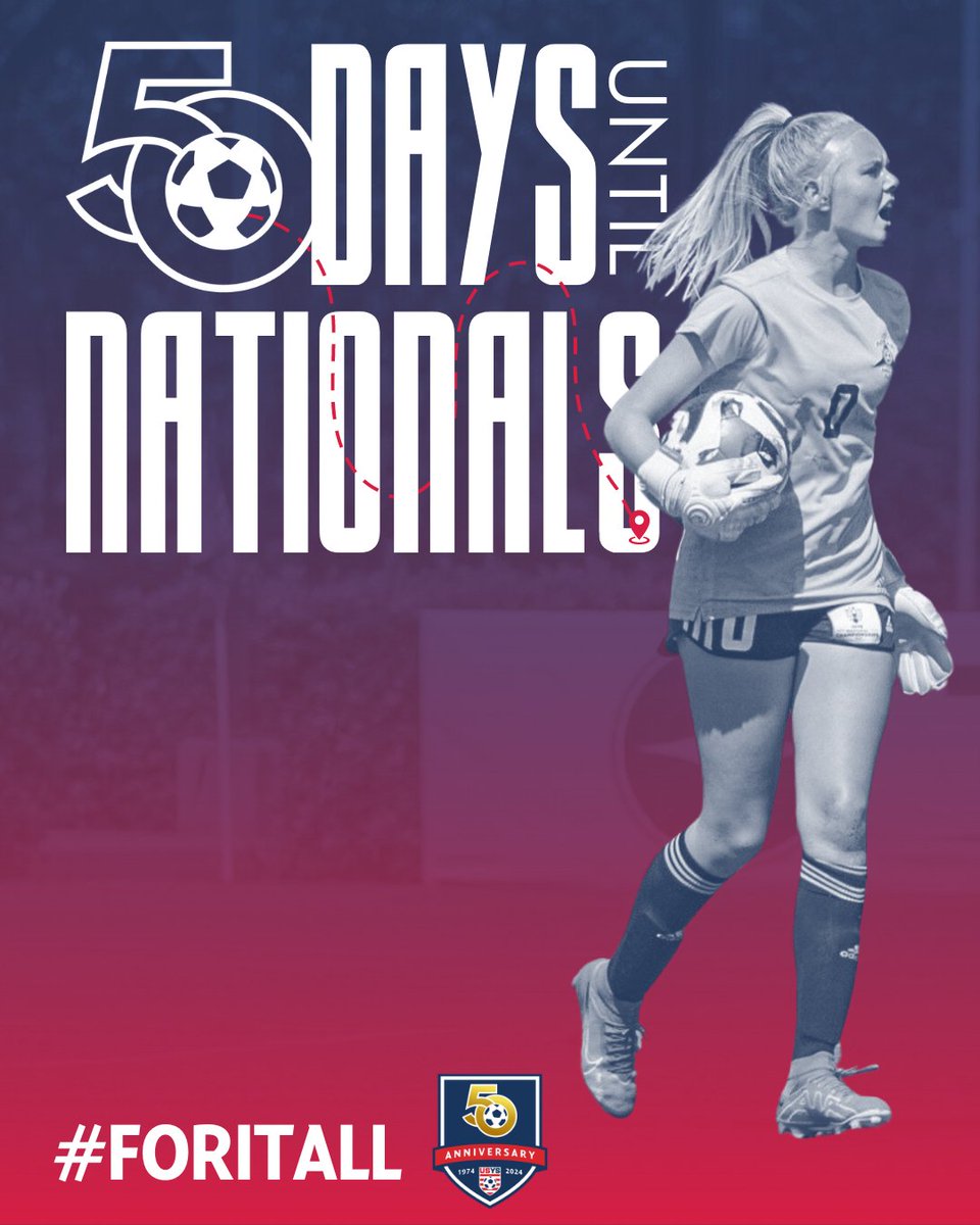 𝟱𝟬 days until your Nationals dream becomes a reality...💭🤩🏝️🏆️

National Championships, presented by <a href="/NewYorkLife/">New York Life</a> | #ForItAll | #RoadtoFL | <a href="/usyscups/">US Youth Soccer Cups</a>
