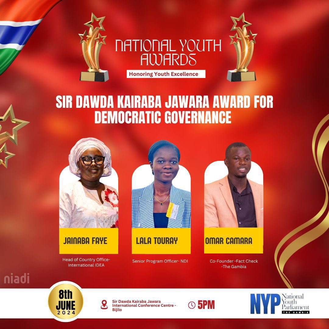 The remarkably talented, hardworking, young &amp; ambitious <a href="/JainabaFaye/">Jainaba Faye</a> has been nominated! Your vote is needed. 

Ky lenn sani karrta! She’s the CHAMPION amongst champions! 

Vote! Vote! Vote 

docs.google.com/forms/d/e/1FAI…