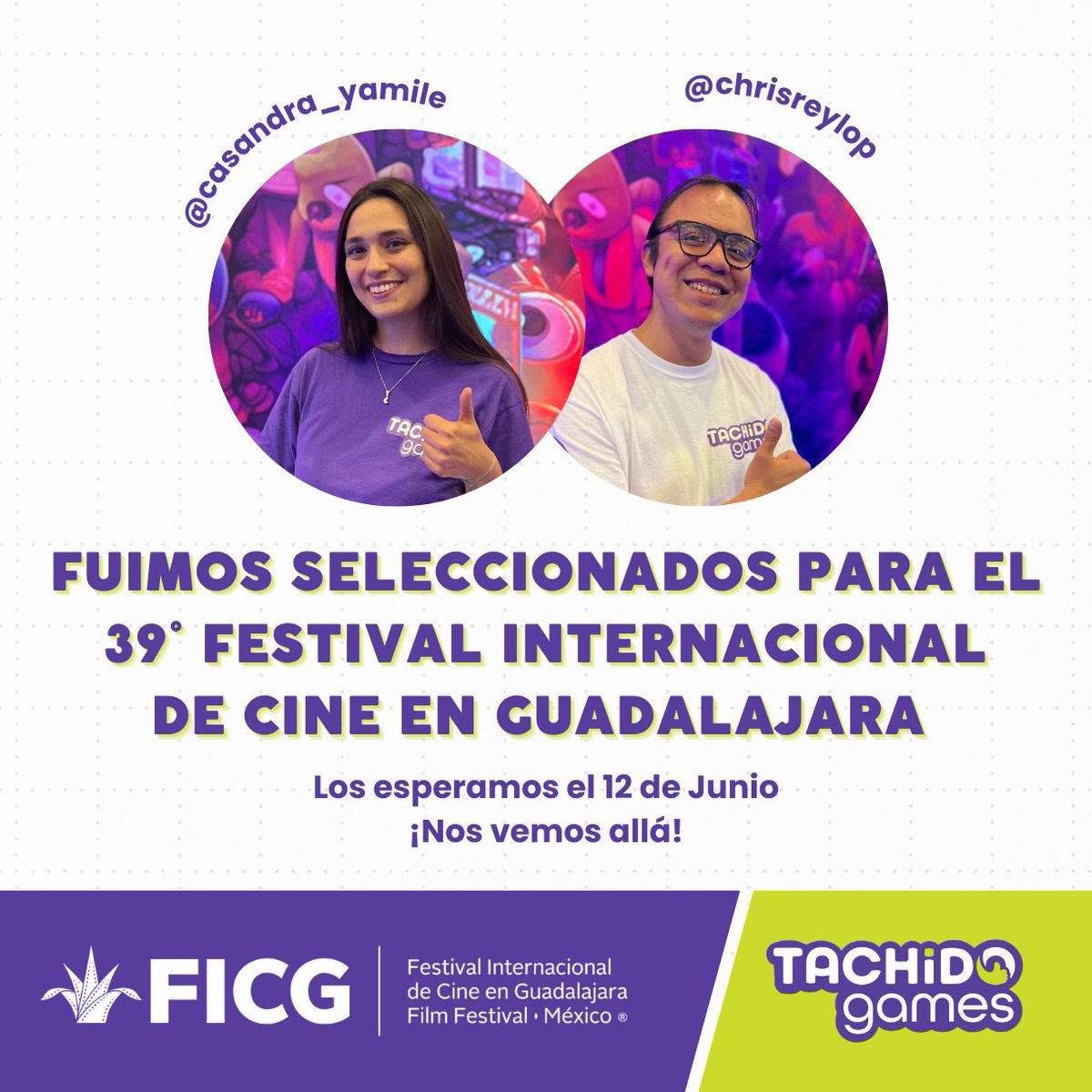 Tlachi_Games's tweet photo. ¡Estamos emocionados y entusiasmados de compartir que Tachido Games estará presente en el 39° evento internacional de cine en Guadalajara! 🎮🎬

¡No te lo pierdas y únete a nosotros en este increíble evento!

#TachidoGames #CineGuadalajara #IndustriaDelCine #FICG39 https://t.co/gGAjygpa6p