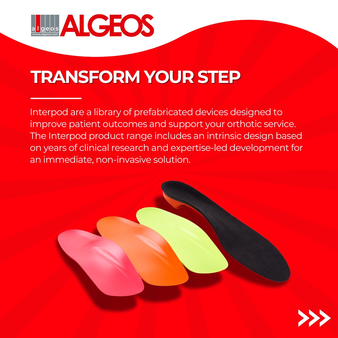 AlgeosUK's tweet photo. Transform your step with Interpod Orthotics! 🦶 Enjoy the perfect balance of support and comfort with clinically designed orthotic solutions.
🔥 Get 10% OFF with code INTERPOD2024. Ends tomorrow! 🔥
🔴 Request your FREE brochure: https://t.co/agYqvnUyho
#Interpod #FootHealth https://t.co/GqyAsz9yq1