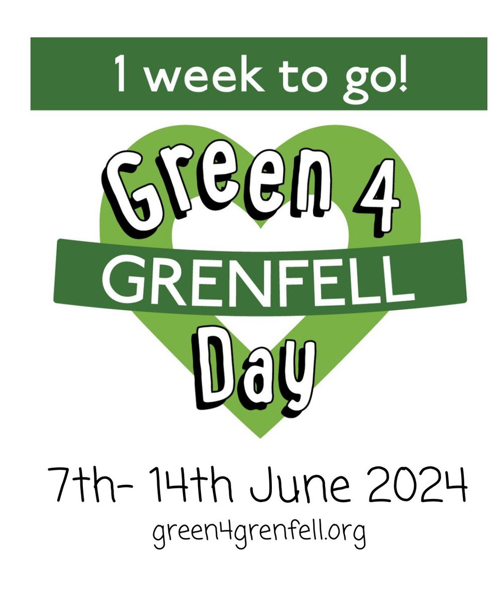It's that time of year again! Let's get your sign up for Green4Grenfell Day. A day dedicated to showing love for your community. Plan your volunteering project, bring together your community and show the love 💚 #Northkensington #community #unity #Grenfell #ForeverInOurHearts 💚